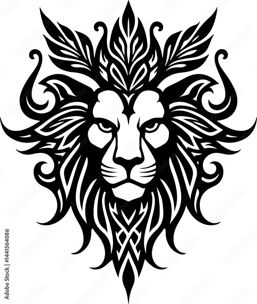 Obraz premium Tribal Tattoo And Ornament Design Vector Bundle 
