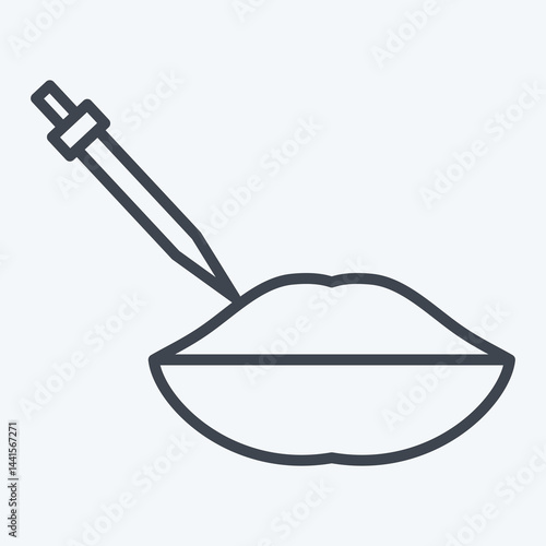 Icon Lip Filler. related to Cosmetology symbol. line style. design editable
