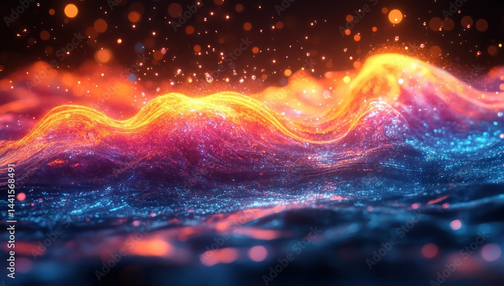 Abstract glowing energy waves. Abstract glowing energy waves.