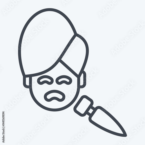 Icon Hardware Cosmeticology. related to Cosmetology symbol. line style. design editable