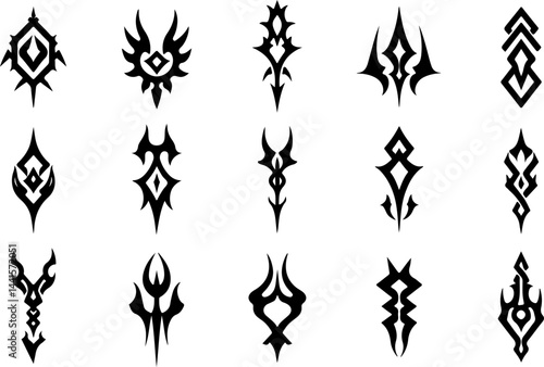 Title: Tribal Tattoo Designs Set vector