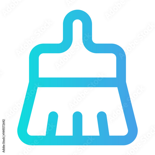 A cleaning tool icon that symbolizes cleanliness and organization, suitable for web design and app development.