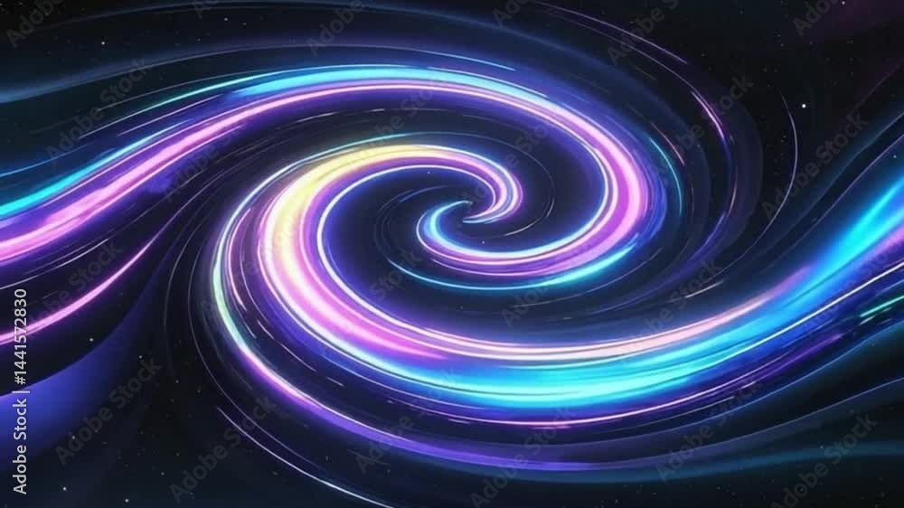 Cosmic spiral, vibrant neon colors, swirling galaxy, abstract space art, luminous energy vortex, electric blue and purple hues, dynamic motion, video download Cosmic spiral, vibrant neon colors, swirling galaxy, abstract space art, luminous energy vortex, electric blue and purple hues, dynamic motion, video download