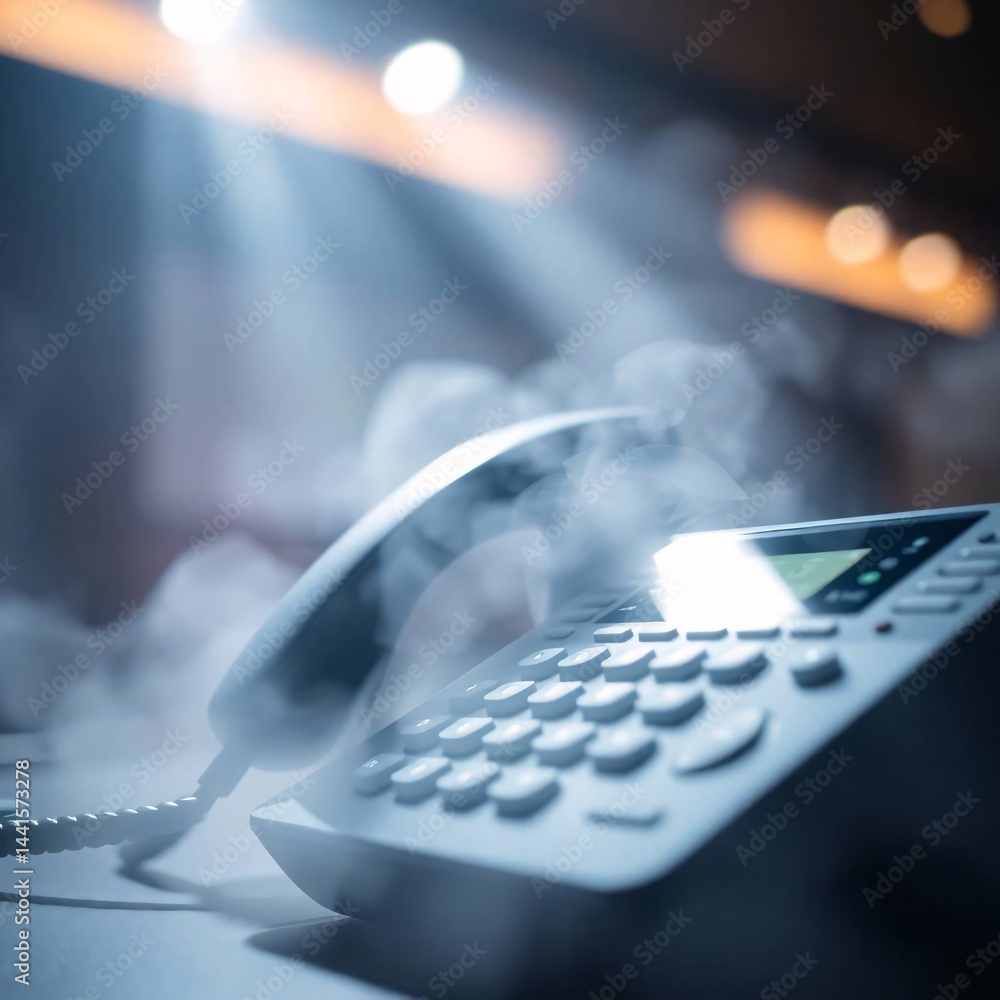 Steaming Hot Phone Line - Business Communication Overload.