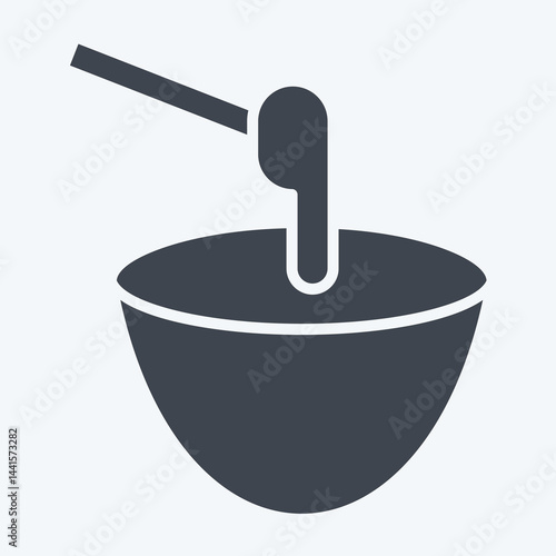 Icon Sugaring. related to Cosmetology symbol. glyph style. design editable