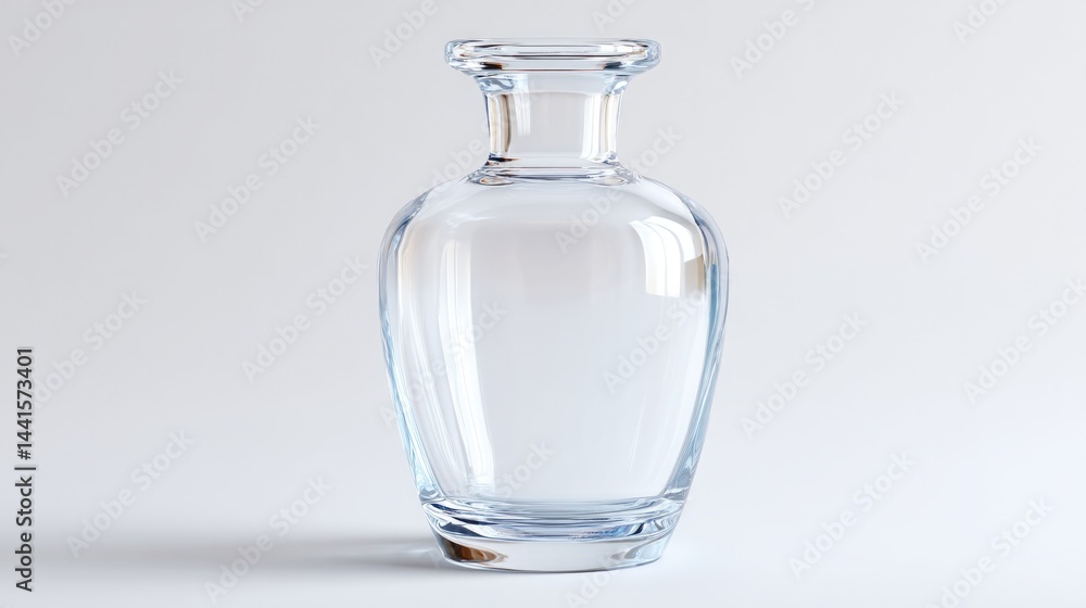 single transparent glass vase stands elegantly against stark white backdrop emphasizing its minimalist design single transparent glass vase stands elegantly against stark white backdrop emphasizing its minimalist design