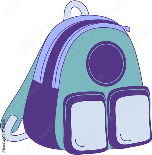 Cartoon Backpack Illustration