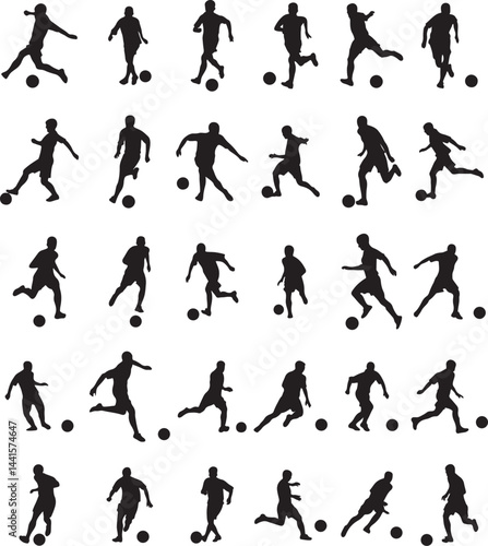 Wallpaper Mural football players silhouettes Torontodigital.ca