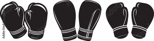 Boxing gloves black leather