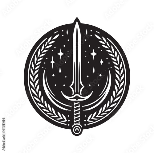 medieval weapon silhouette vector illustration