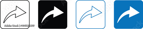 Share Arrow Icons Set. Reply, Send, Forward Buttons