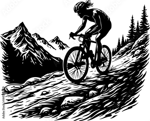 Mountain Bike Adventure Vector
