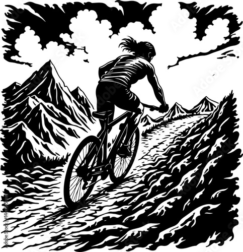 Mountain Bike Adventure Vector