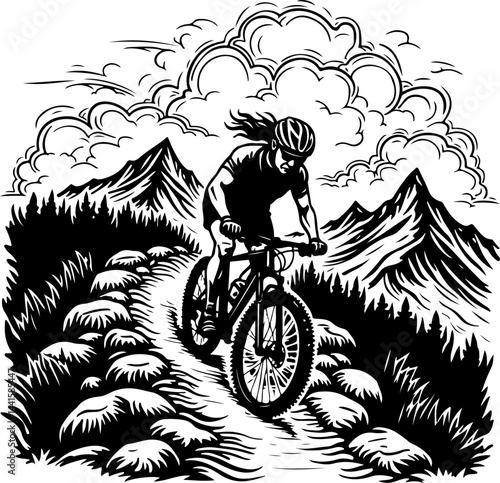Mountain Bike Adventure Vector
