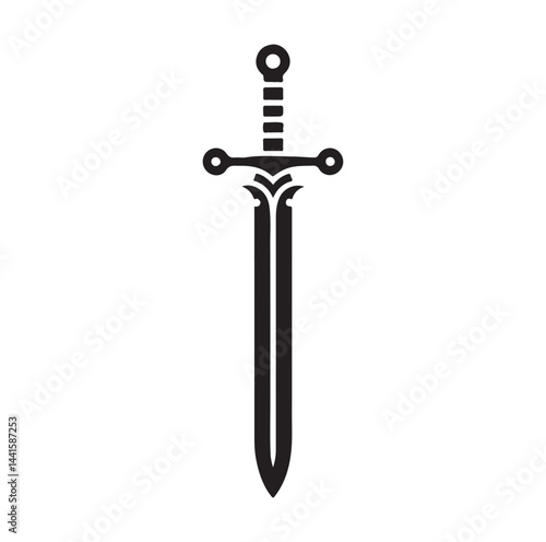 medieval weapon silhouette vector illustration