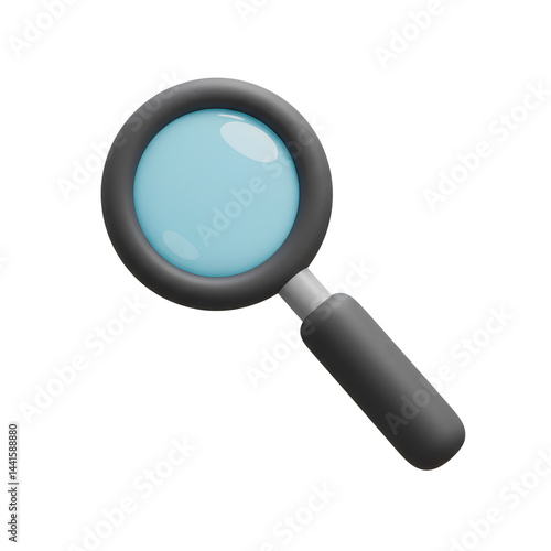 magnifying glass search 3d icon