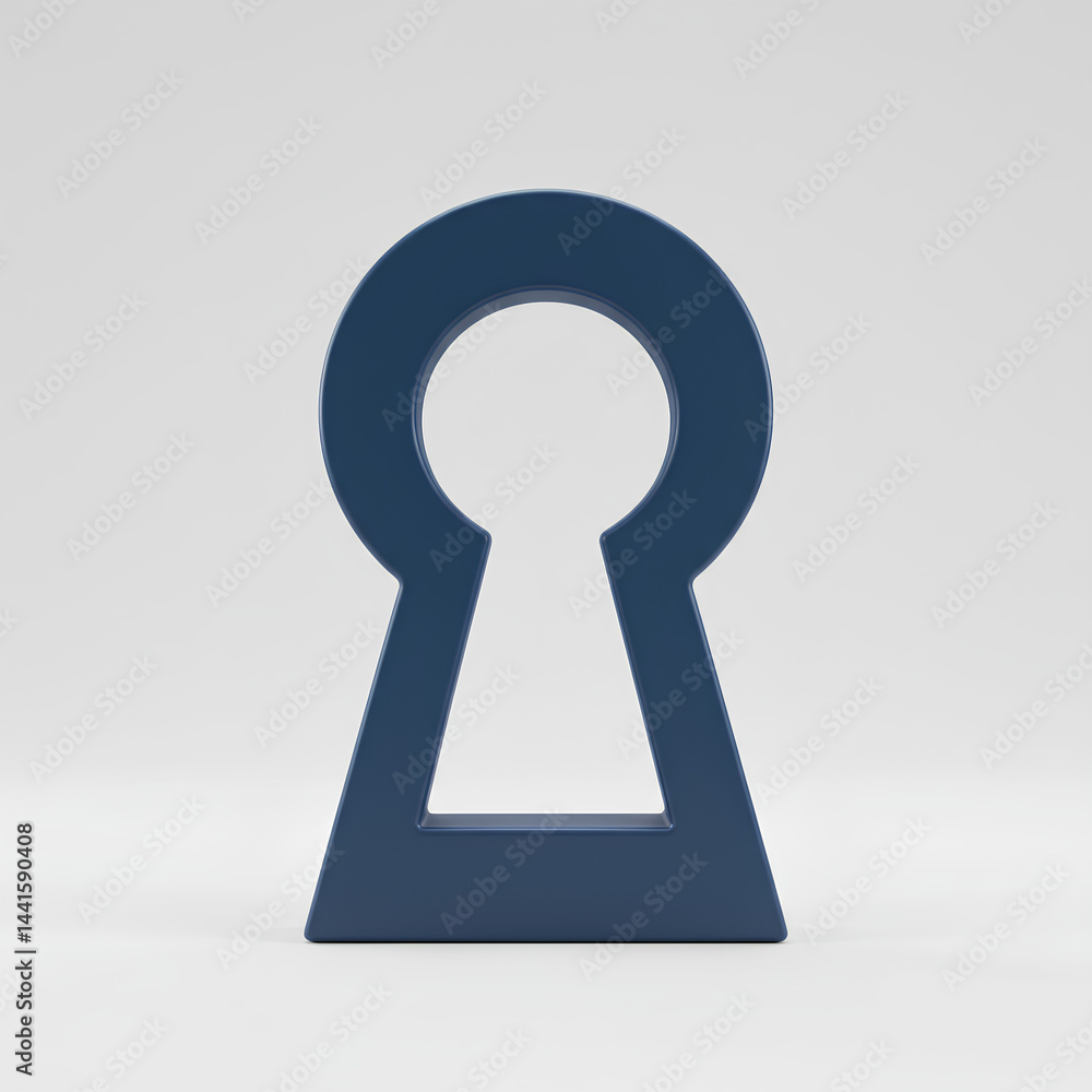 keyhole lock access 3d icon keyhole lock access 3d icon
