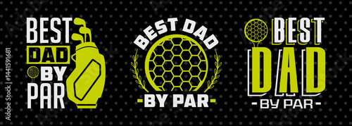 Best Dad By Par SVG Disc Golf Design Golfing Sports Tshirt Bundle Golf Quote Design