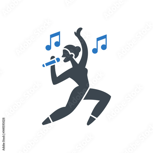 Singer Performing Microphone Icon