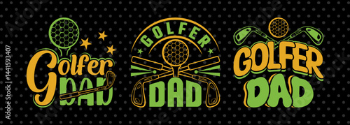 Golfer Dad SVG Disc Golf Design Golfing Sports Tshirt Bundle Golf Quote Design
