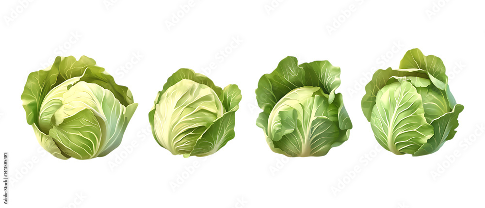 Pack of Cabbages Against Transparent Background for Healthy Food Branding, Organic Promotion, or Agricultural Design Projects Pack of Cabbages Against Transparent Background for Healthy Food Branding, Organic Promotion, or Agricultural Design Projects