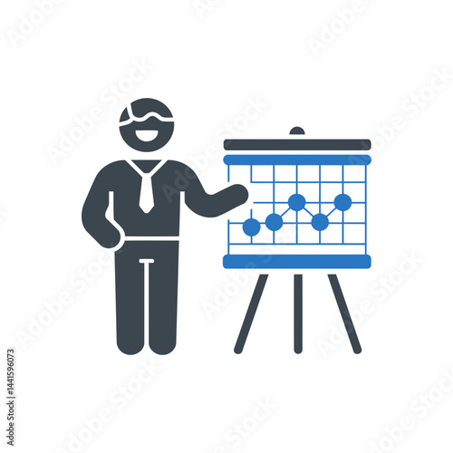 Business Presentation Chart Icon