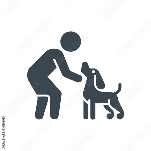 Person Petting Dog Icon