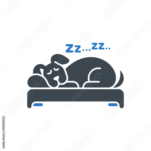 Sleeping Dog Bed Icon