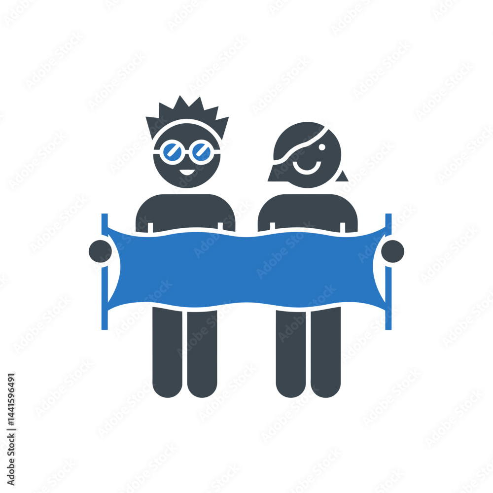 Fototapeta premium Social Connection Banner Icon