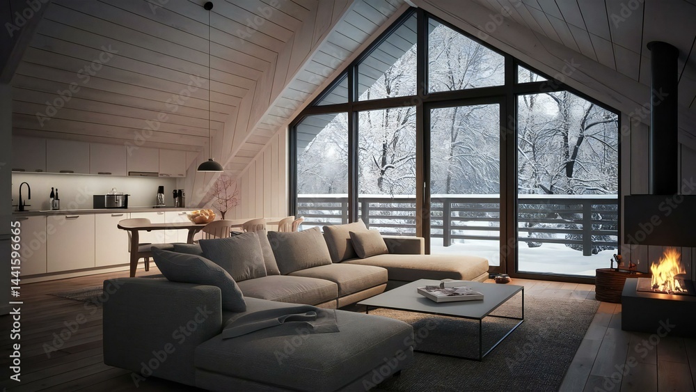 Fototapeta premium living room with a window