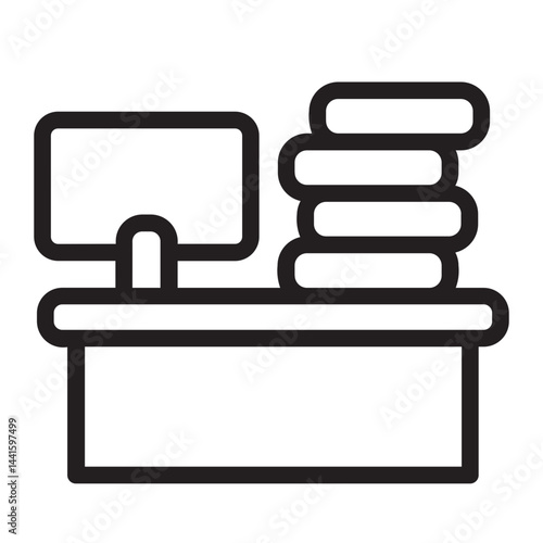workaholic line icon
