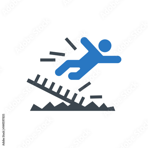 Fall Hazard Warning Icon