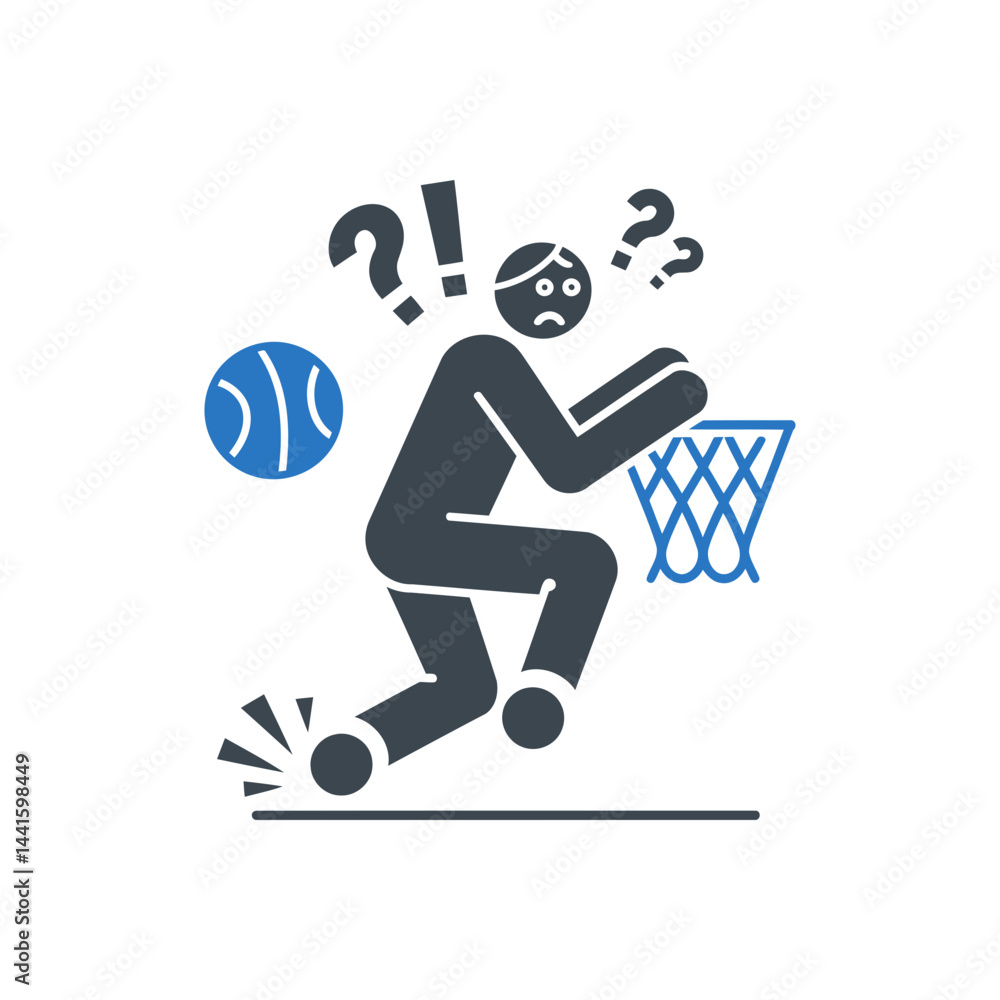 Fototapeta premium Sports Injury Confusion Icon