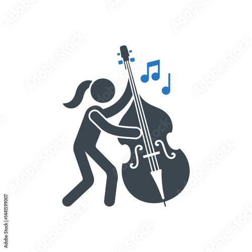 Double Bass Player Icon