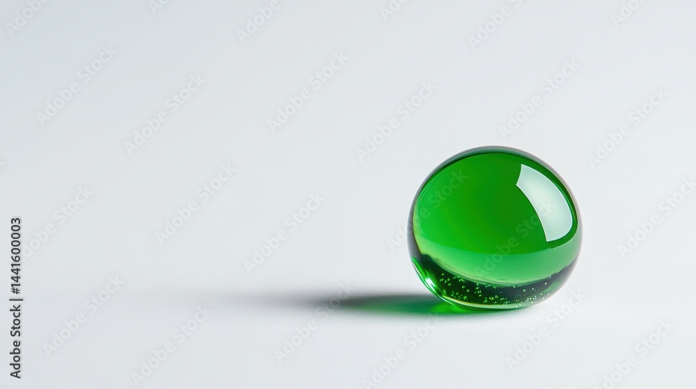 Closeup of Green skincare,A drop of transparent cosmetic gel on a green background,product liquid bubble,serum drops scattered ,Collagen gel,Aloe Vera cosmetic gel,The concept of natural cosmetics.