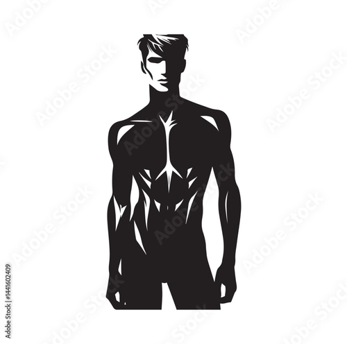Male Model silhouette vector illustration 