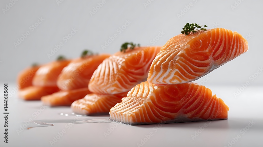 Fresh sashimi plate featuring tuna and salmon slices japanese cuisine food photography clean background Fresh sashimi plate featuring tuna and salmon slices japanese cuisine food photography clean background