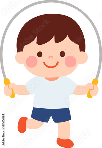 kid jumping rope 줄넘기 하는 아이