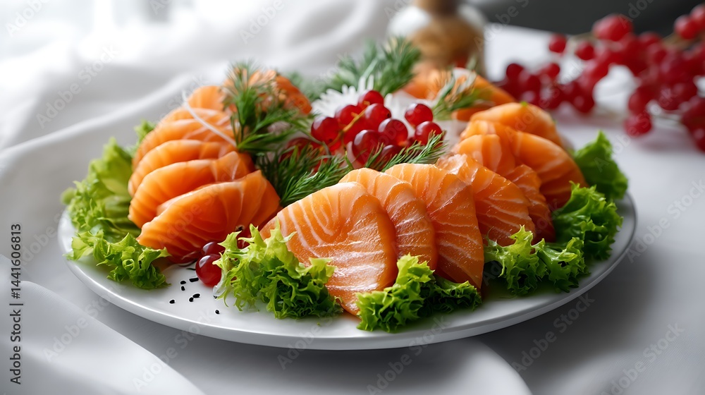 Fresh sashimi plate featuring tuna and salmon japanese cuisine food photography clean background Fresh sashimi plate featuring tuna and salmon japanese cuisine food photography clean background