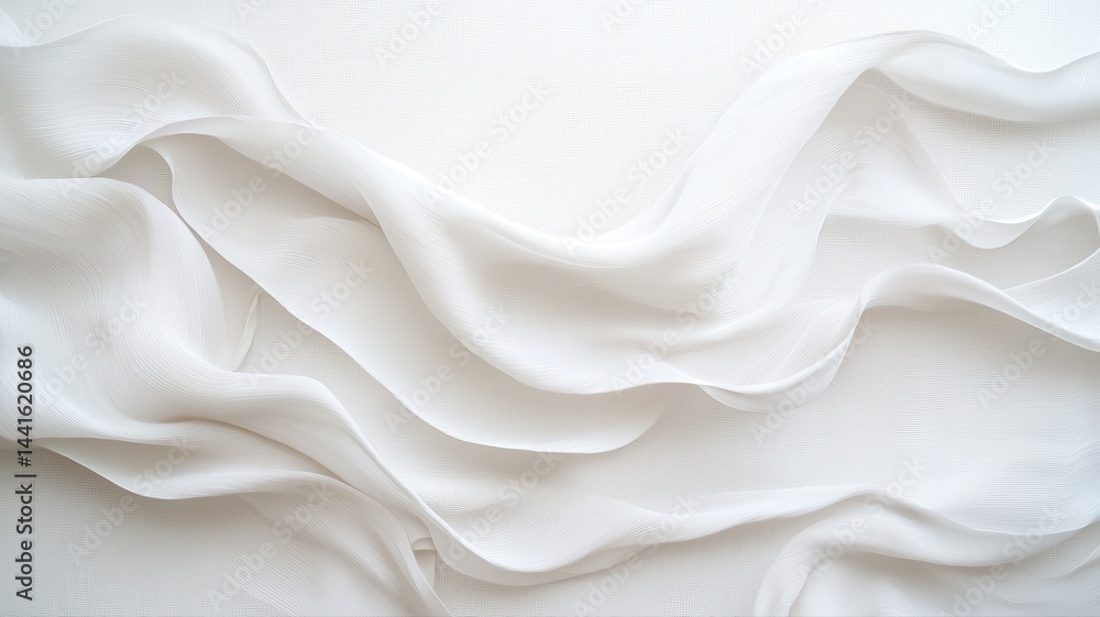 Elegant White Silk Fabric Waves Background white silk fabric texture textile background wave soft Elegant White Silk Fabric Waves Background white silk fabric texture textile background wave soft