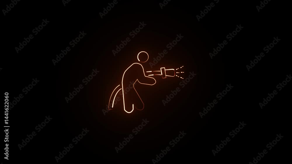 neon glowing Handyman Thin Line Icons - Editable Stroke - Icons Include neon glowing Handyman Thin Line Icons - Editable Stroke - Icons Include
