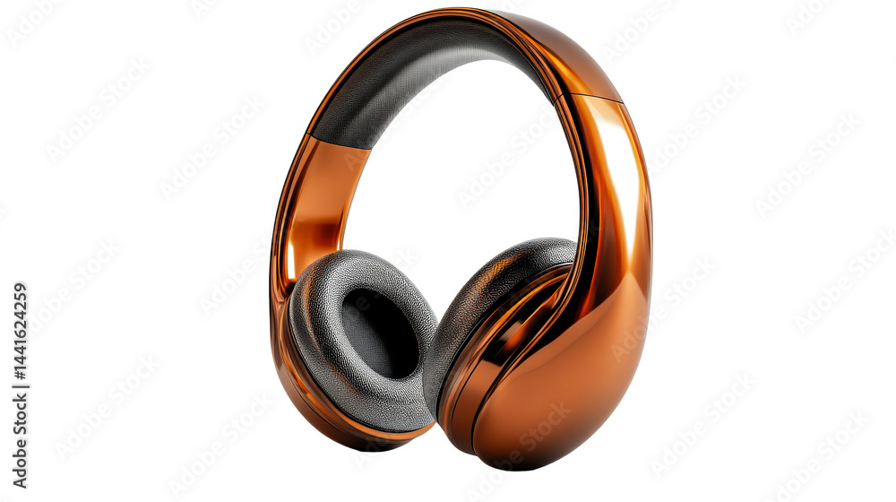 Copper wireless headset device, cut out transparent Copper wireless headset device, cut out transparent