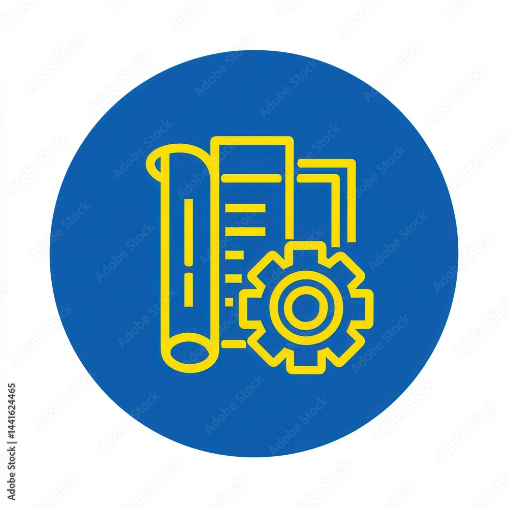 A minimalist icon representing the concepts of technology innovation engineering and design in a modern streamlined visual style A minimalist icon representing the concepts of technology innovation engineering and design in a modern streamlined visual style