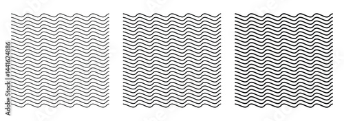 Wallpaper Mural Wavy zig zag line. Zig zag lines vector illustration. Undulate, billowy, waving effect lines. Wave line and wavy zigzag lines. Black underlines wavy curve zig zag line pattern on isolated background Torontodigital.ca