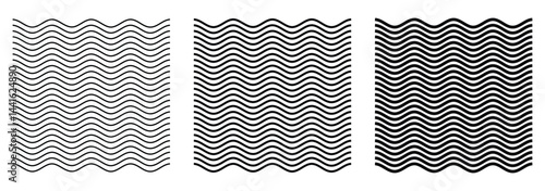 Wavy zig zag line. Zig zag lines vector illustration. Undulate, billowy, waving effect lines. Wave line and wavy zigzag lines. Black underlines wavy curve zig zag line pattern on isolated background