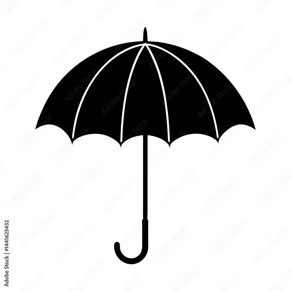 Umbrella Silhouette vector illustration Umbrella Silhouette vector illustration