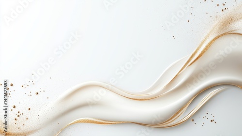 Elegant White and Gold Abstract Background abstract background white gold luxury elegant smooth flow