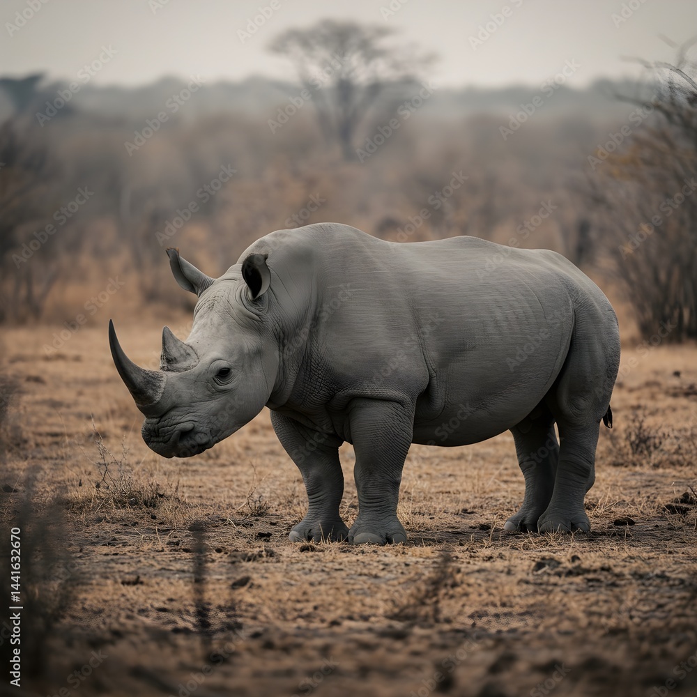 Fototapeta premium rhino in the wild