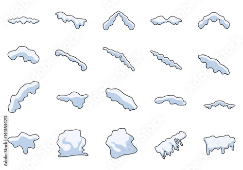 Snow Cap Design Element Set 