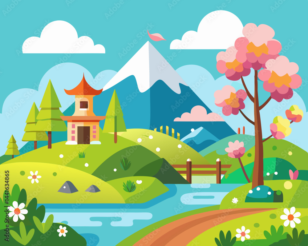 Fototapeta premium spring illustration